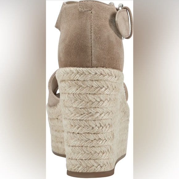 NWT - Marc Fisher Alita Platform Wedge Espadrille Sandals in Light Natural Sz 11 - Picture 3 of 10